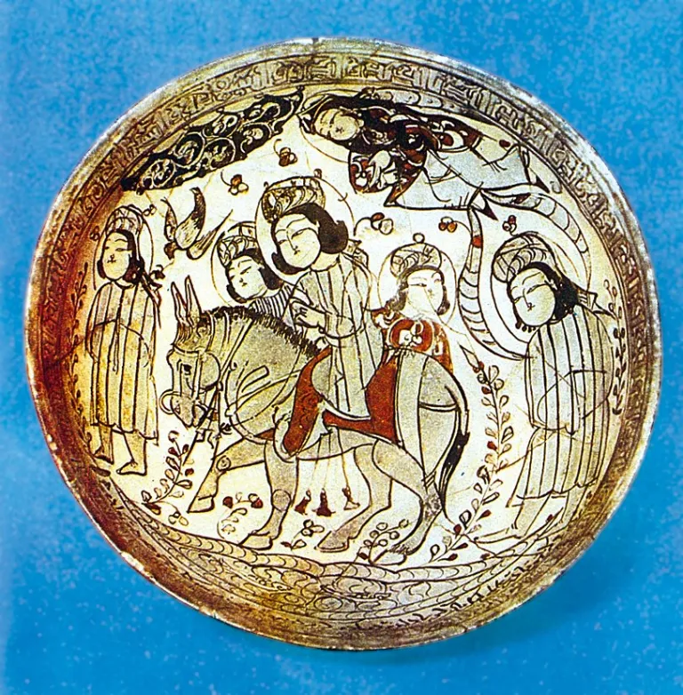 Ceramic Bowl Depicting a Seljuk Princess with Her Maids of Honor