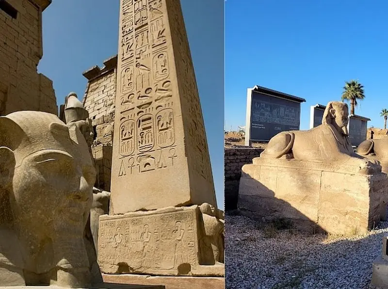 Ancient sculptures in the Valley of the Kings