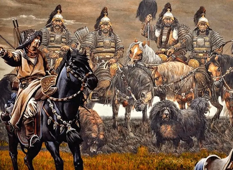 Barbarians – Mongols. Modern illustration