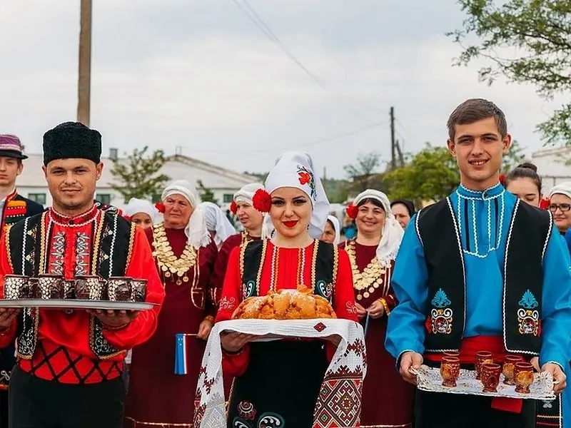 Gagauzians in national dress