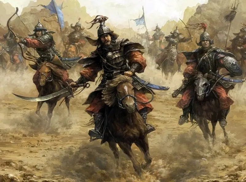 Genghis Khan's Bagaturas. Modern illustration