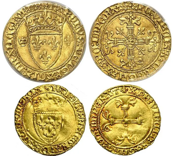 Gold coins of the reign of Charles VII