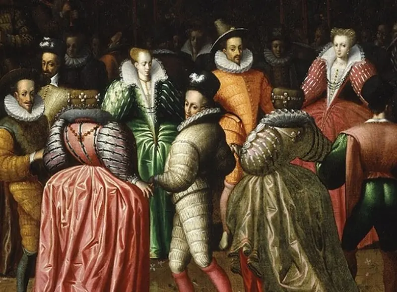 Henry III at a ball. 18th century painting.
