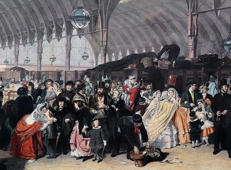 London station in the 1850s