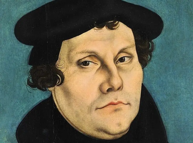 Martin Luther. Portrait of 1528.