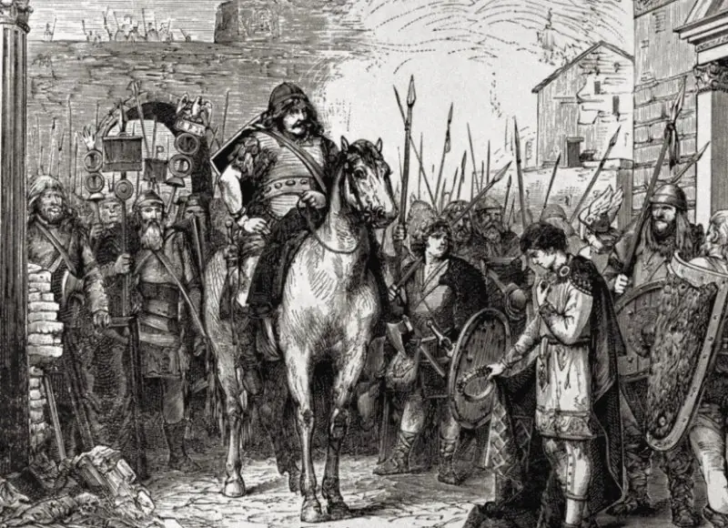 Odoacer's Coup. 19th century engraving
