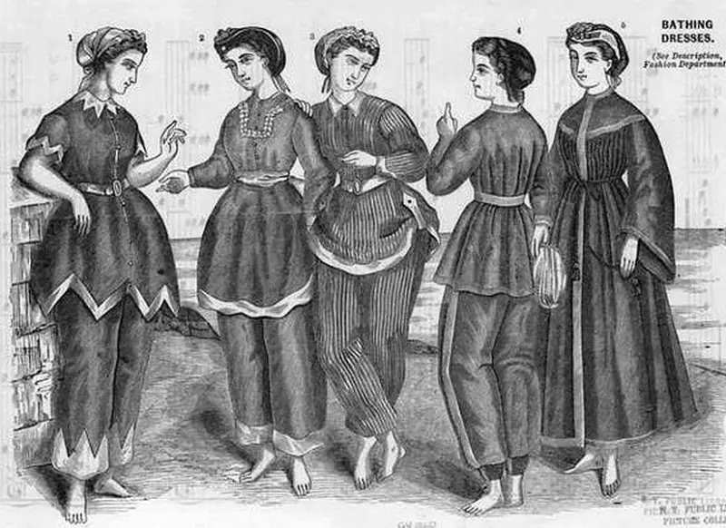 Victorian swimwear